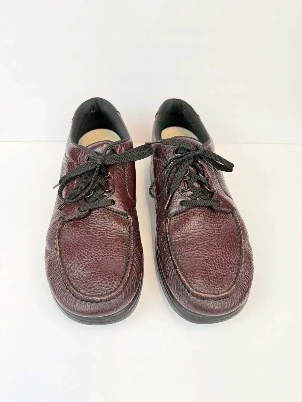 SAS Bout Time Cordovan Leather Moc Toe Lace Up Walking Shoes Men's Size 10.5 N